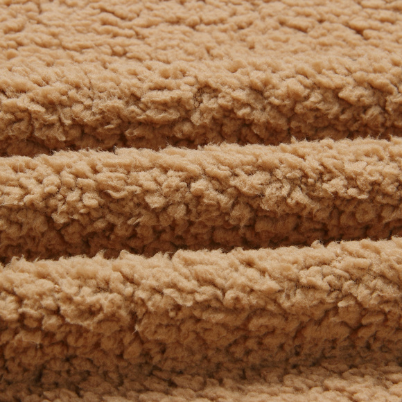 Beige fleece Jacket Coat - Picture 5 of 6